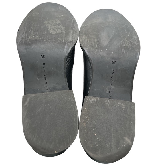 Zara Woman Black Combat Moto Boots - Picture 6 of 7